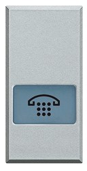 Bild von Symbolwippe für Axialschalter bedruckt mit  • Telefon •  1-modulig Aluminium