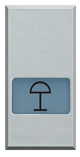 Bild von Symbolwippe für Axialschalter bedruckt mit  • Tischlampe •  1-modulig Aluminium