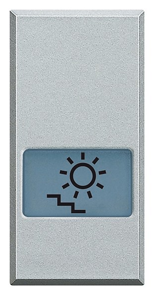 Bild von Symbolwippe für Axialschalter bedruckt mit  • Treppenlicht •  1-modulig Aluminium