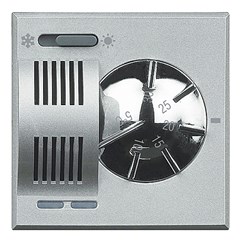 Bild von Elektronischer Raumthermostat mit frontseitigem Umschalter Aluminium