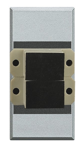 Bild von Glasfasersteckdose für SC Fiberoptik-Stecker duplex 1-modulig Aluminium