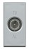 Bild von TV-End-/Einzel-/Durchgangsdose, 9,5 mm Durchmesser männlich, 1-modulig Aluminium, Bild 1