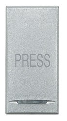 Bild von Taster 1-polig Schließer 10A 250V AC Aufdruck  • Press •  1-modulig Aluminium
