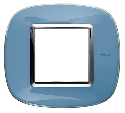 Bild von Rahmen elliptisch 2x2 Module Blau