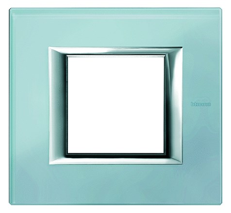 Bild von Rahmen rechteckig 3+3 Module Kompaktinstallation Glas Blau