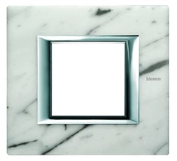 Bild von Rahmen rechteckig 3 Module Kompaktinstallation Carrara Marmor