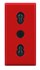 Bild von Steckdose 2-polig+E 10/16A 250V AC Kinderschutz, Schraubklemmen (SK) Front rot, Bild 1