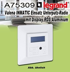 Bild von Legrand Valena INMATIC Einsatz Unterputz-Radio mit Display RDS Aluminium