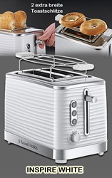 Bild von Inspire White Toaster mit 6 einstellbaren Bräunungsstufen / 1.050 Watt