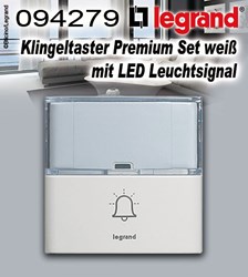 Bild von Legrand Klingeltaster für Funkgong Premium Set weiß