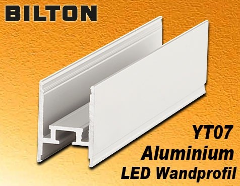 Bild von Bilton Aluminium LED Wandprofil YT07 eloxiert bis 20W/m L2000 x B25 x H17,5 mm