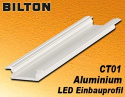 Bild von Bilton Aluminium LED Einbauprofil CT01 eloxiert bis 10W/m L2000 x B10 x H5,35 mm