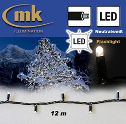 Bild von LED STRING LITE® 120 Außenlichterkette 120 teilig / 12 m / 10,5W / koppelbar / IP67 für den Aussenbereich / Neutralweiß / Flashlight / schwarzes Kabel