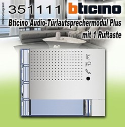 Bild von Bticino Frontblende Allmetal für Audio-Türlautsprechermodul Plus mit 1 Ruftaste