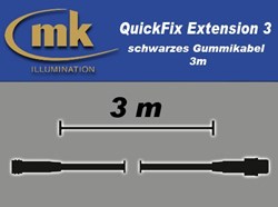 Bild von QuickFix Extension 3 / schwarzes Gummikabel 3m / IP67