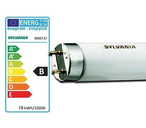 Bild von Sylvania Leuchtstoffröhre T8 Luxline® Plus 880 Lumen / 14 W / G13 / 45V / 4.000 K / L 375,4 mm / F840 Hellweiß / dimmbar