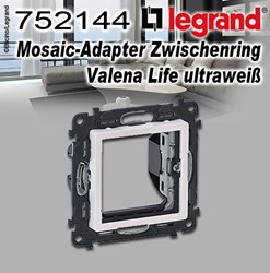Bild von Legrand Mosaic-Adapter Zwischenring Valena Life ultraweiß