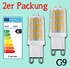 Bild von Eglo 2er-Packung HV LED-Stiftsockellampen G9 / 360 Lumen / 3 W / G9 / 230V / 330° / 3.000K / 830 Warmweiß klar, Bild 1