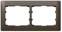 Bild von Rahmen 2-fach waagerecht Galea dark bronze