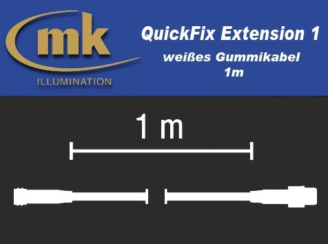 Bild von QuickFix Extension 1 / weißes Gummikabel 1m / IP67