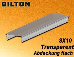 Bild von Bilton Abdeckung flach SX10 zu XT-Profil transparent L2000 x B23 x H7,43 mm