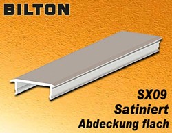 Bild von Bilton Abdeckung flach SX09 für XT-Profil satiniert L2000 x B23 x H7,43 mm