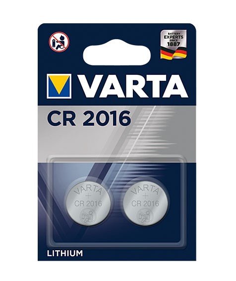 Bild von Varta Professional Electronics Knopfzellen Lithium 2er Blister / Art. CR2016 / 3 V / 90 mAh