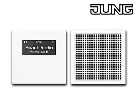 Bild von Jung UP Smart Radio-Set Mono alpinweiß mit einem Lautsprecher
