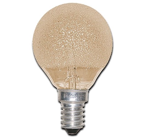 Bild von Kugellampe Dekor 150lm / 25W / 230V / E14 / Eiskristall Bernstein