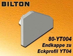 Bild von Bilton Endkappe zu Eckprofil YT04 Alu gestrahlt B17,5 x H1,5 x L17,5mm