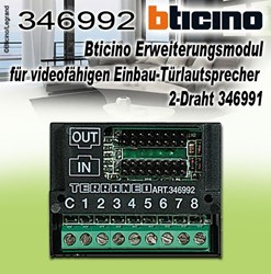 Bild von Bticino Erweiterungsmodule für videofähigen Einbau-Türlautsprecher 2-Draht 346991