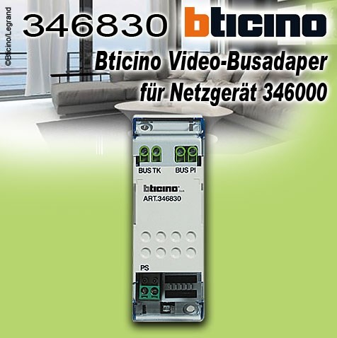 Bild von Bticino Video-Busadapter für Netzgerät 346000 für eine 2-Draht-Videotürsprechanlage