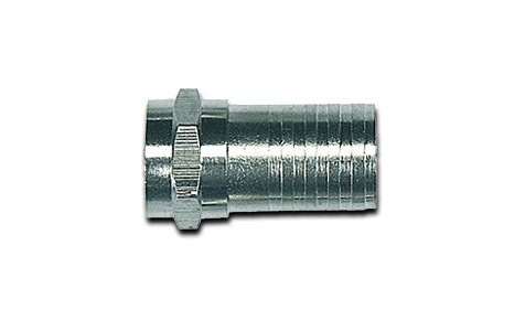 Bild von Axing F-Stecker Crimpanschluss vernickelt für Kabel Ø 5mm / Quickfix mit unverlierbarer Crimphülse