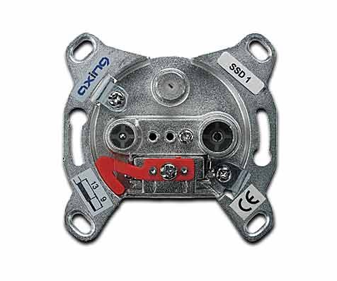 Bild von Axing Durchgangsdose 3 Ausgänge 10 DB digitaltauglich SSD1-10
