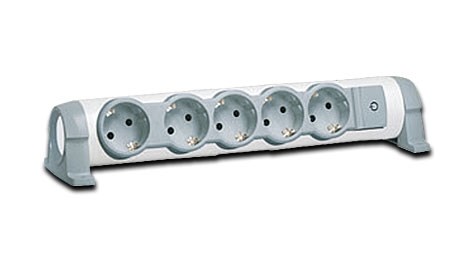Bild von Drehbare Steckdosenleiste mit LED-beleuchtetem EIN/AUS-Schalter 5-fach / 1,5 m Kabel