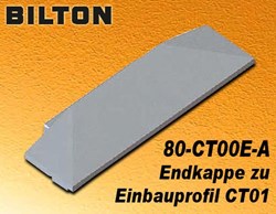 Bild von Bilton Endkappe Einbauprofil CT01 für CT01 + CX01 / CX02, aus Al eloxiert natur B7,25 x H6 x L18 mm