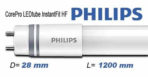 Bild von Philips T8 LED Röhre CorePro LEDtube InstantFit HF / 1.600 Lumen / 15W / G13 / 30-80 V / 4.000 K / Neutralweiß / L1.200 mm / 240° / A+