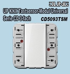Bild von UP KNX Tastsensor-Modul Universal Serie CD 3-fach weß