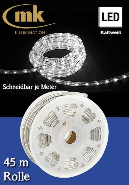Bild von LED Rope Light 30 PVC-Lichtschlauch mit 1.350 kaltweißen LEDs / 45m Rolle / 157.5 W / 220-240V / für den Aussenbereich IP67 / schneidbar je Meter