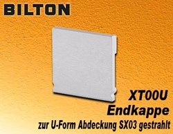 Bild von Bilton Endkappe zur U-Form Abdeckung SX03 gestrahlt L2,75 x B23 x H23,5 mm