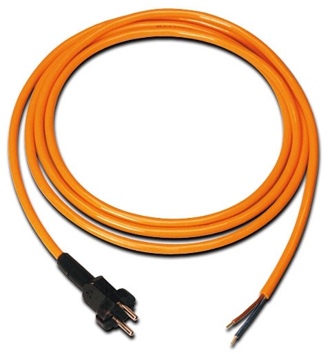 Bild von Anschlussleitung PUR H07BQ-F / orange / 2 x 1,5 / 3 Meter mit Konturenstecker