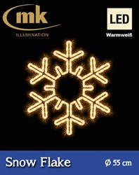 Bild von QuickFix Collection LED Snow Flake warmweiß IP67 für den Aussenbereich 230V / ~7W / ø 55cm