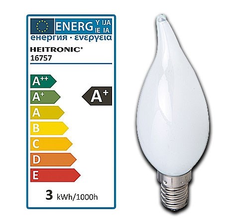 Bild von SMD-LED-Windstoßkerzenlampe / 230 lm / 2,8W / E14 / 230V / 300° / 2.700 K / ww