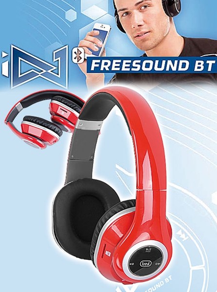 Bild von Bluetooth Kopfhörer DJ 1280 faltbar inkl. FM Radio und Lithium-Akku / MP3 fähig / rot