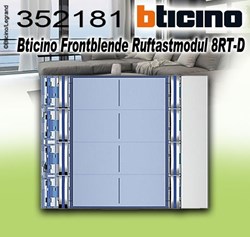 Bild von Bticino Frontblende mit 8 Ruftasten / 2-reihig  Aluminium Allmetal, grau