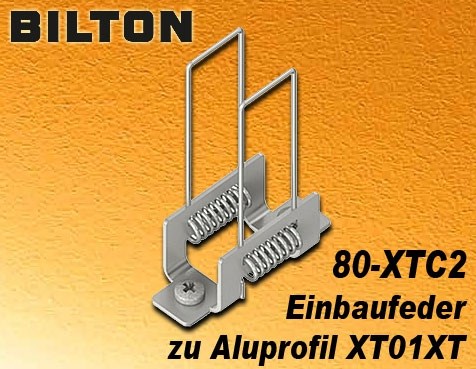 Bild von Bilton Einbaufeder zu Aluprofil XT01 B21,5 x H53 x L40mm