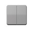 Bild von Jung Flächenwippe 67 x 67 mm, Duroplast hochkratzfest glänzend, Grau, Bild 1