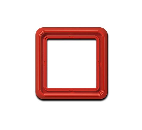 Bild von Jung Rahmen 1-fach / 81 x 81 mm / Thermoplast bruchsicher hochglänzend / rot