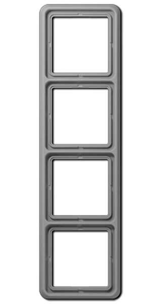 Bild von Jung Rahmen 4-fach / 81 x 294 mm / Duroplast hochkratzfest glänzend / grau