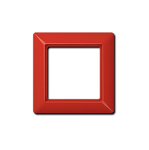 Bild von Jung Rahmen 1-fach mit Dichtungsflansch IP44 / 80,5 x 80,5 mm / Thermoplast (bruchsicher) hochglänzend / Rot